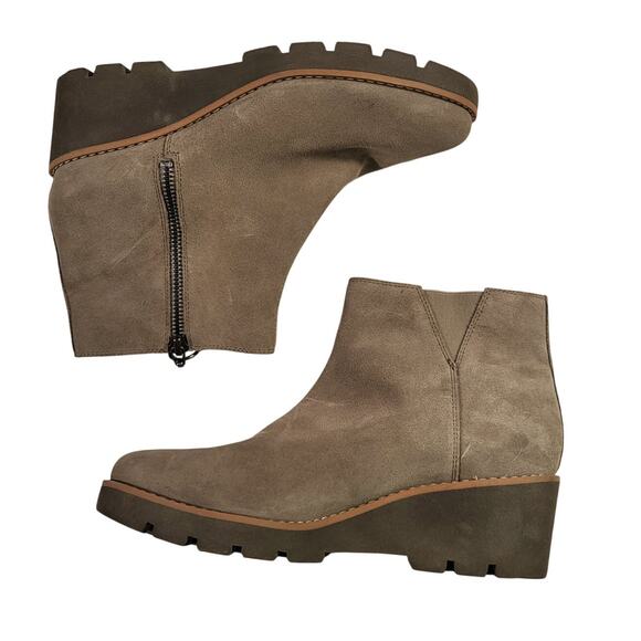 Vionic Hazal zip-up ankle boots in the stone suede leather color size 7 - Picture 2 of 9